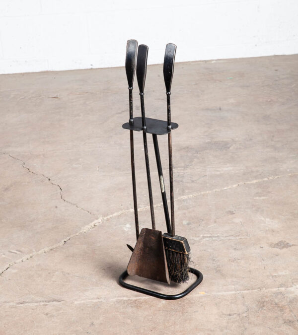 Mid Century Modern Fireplace Tool Modernist Cast Iron Black Mcm Vintage Metal