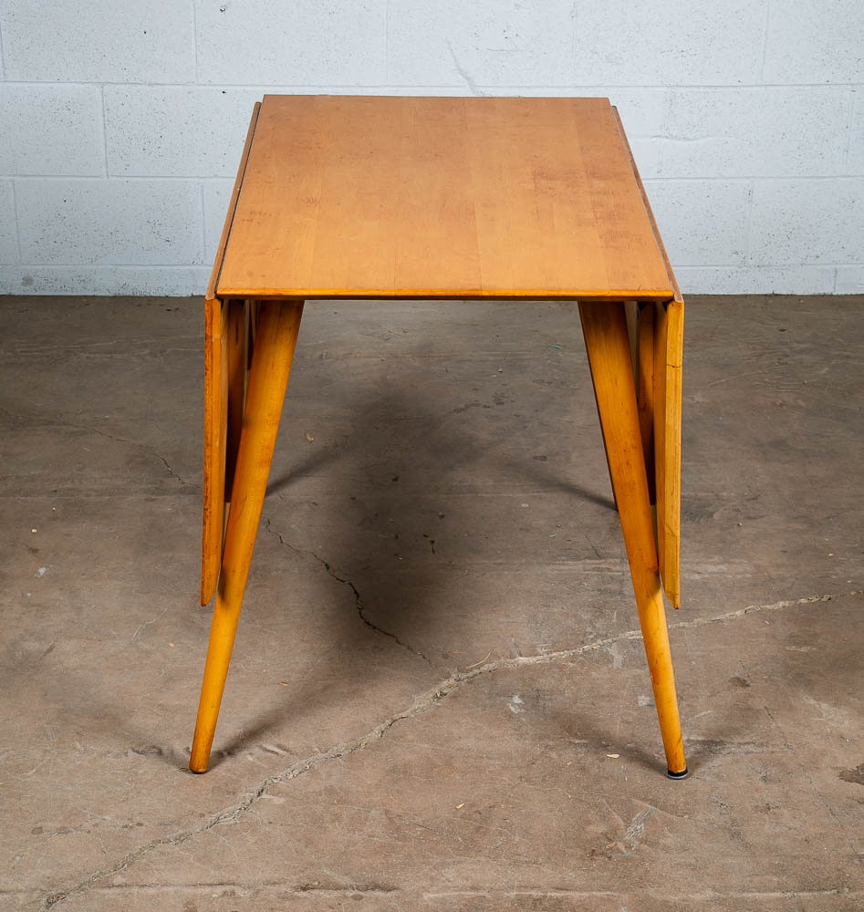 Mid Century Modern Dining Table Paul Mccobb Planner Group Winchendon Solid Maple Drop Leaf Vintage - Image 3