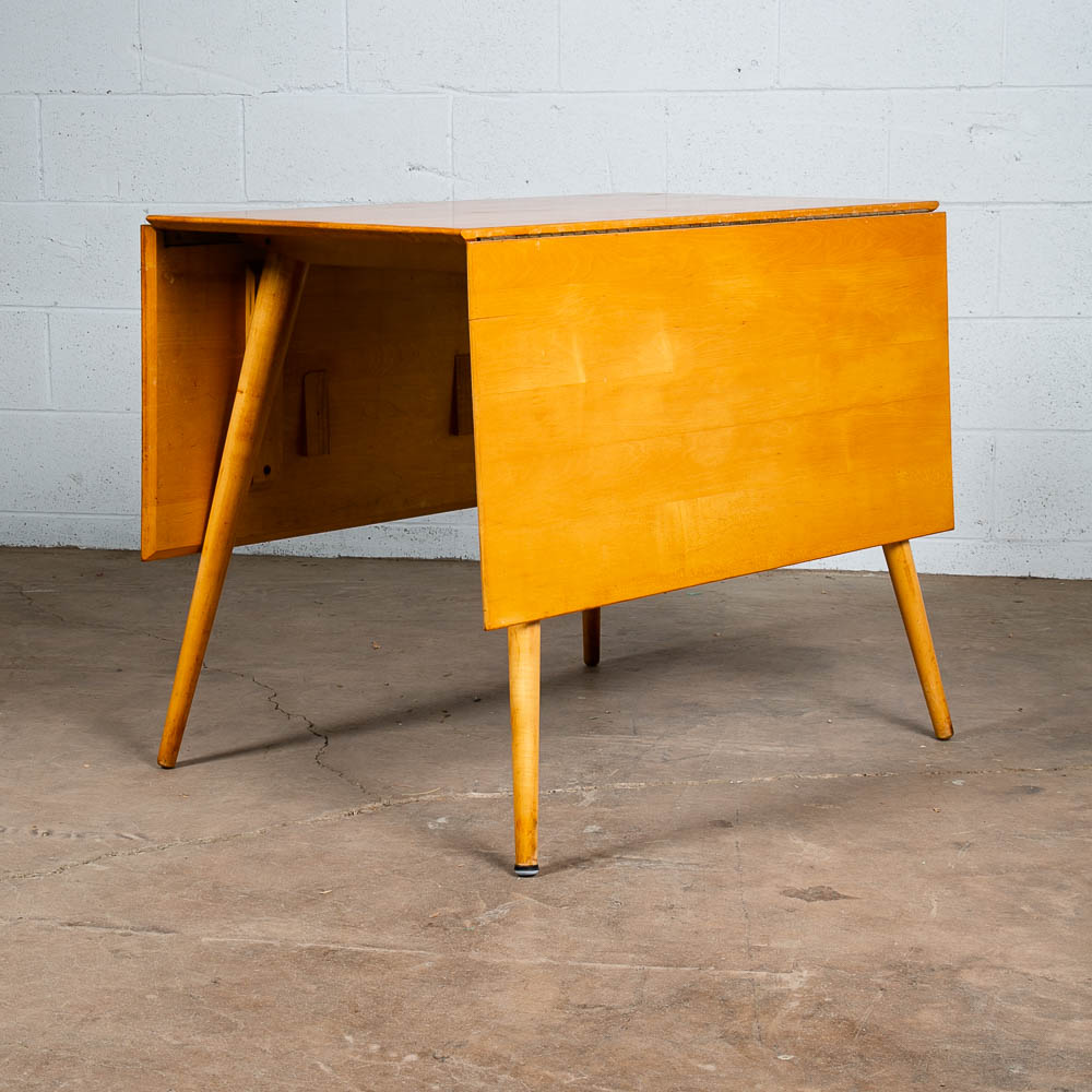 Mid Century Modern Dining Table Paul Mccobb Planner Group Winchendon Solid Maple Drop Leaf Vintage - Image 2