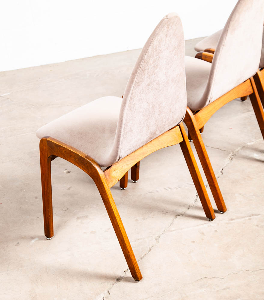 Mid century Modern Dining Chairs Set 4 Chet Beardsley Tan Danish Vintage Peach - Image 11