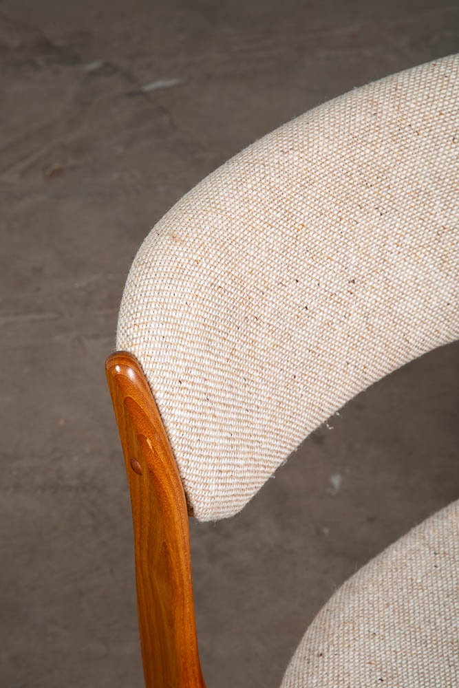 Mid Century Danish Modern Dining Chairs Set 4 Benny Linden Teak Denmark Floating - Image 12