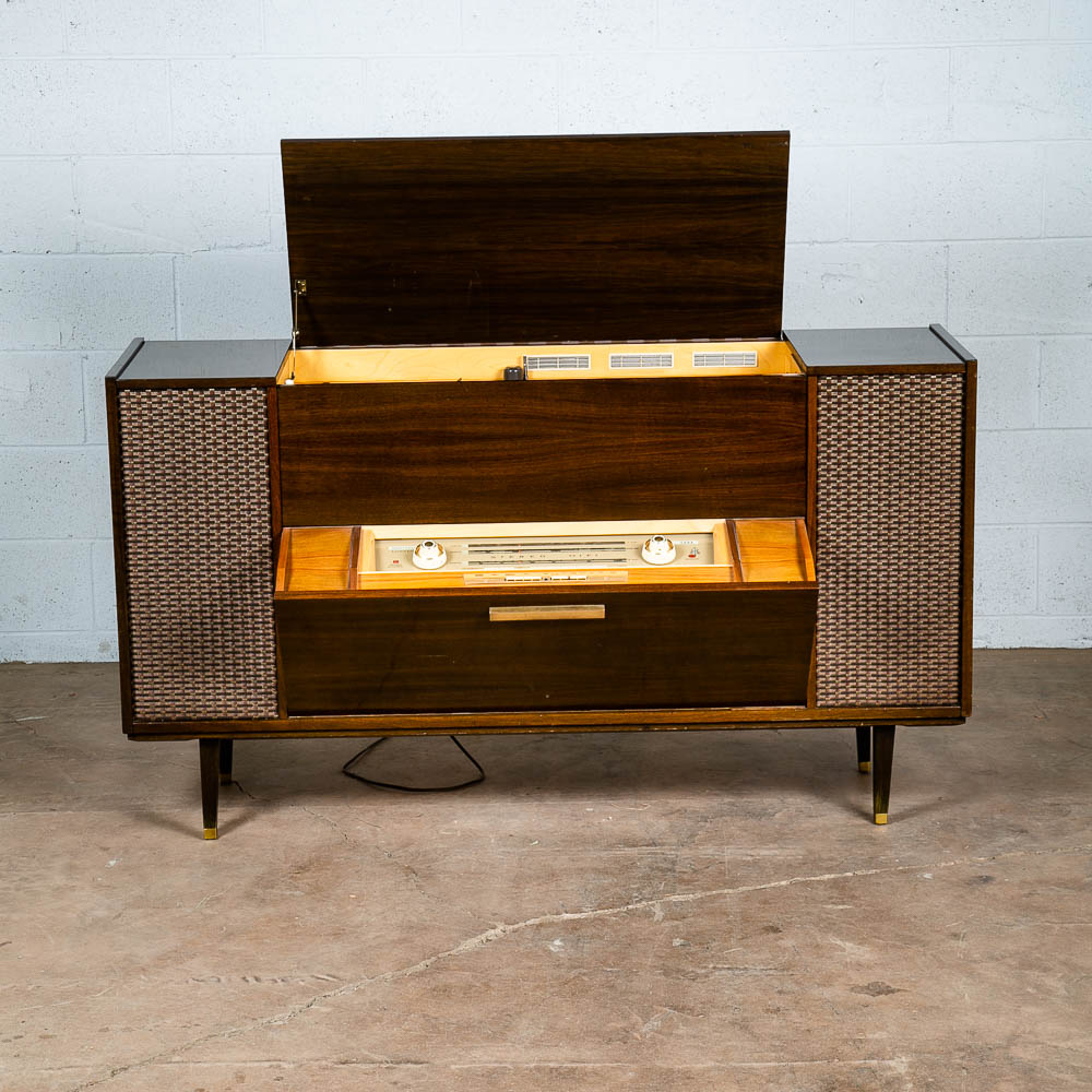 Mid Century Modern Stereo Console Saba 3000 Record Player Radio Vintage Working - Image 3