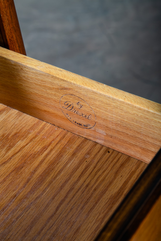 Mid Century Modern Secretary Desk Drexel Declaration Kipp Stewart Bookshelf Mcm - Image 11