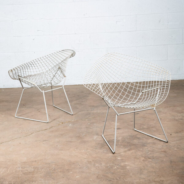 Mid Century Modern Lounge Chair Harry Bertoia Set Pair Knoll Diamond Grey - Image 7