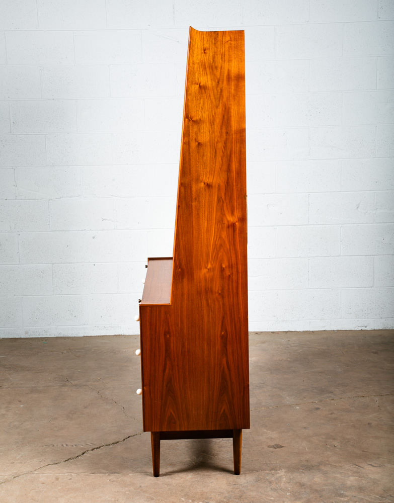 Mid Century Modern Secretary Desk Drexel Declaration Kipp Stewart Bookshelf Mcm - Image 4