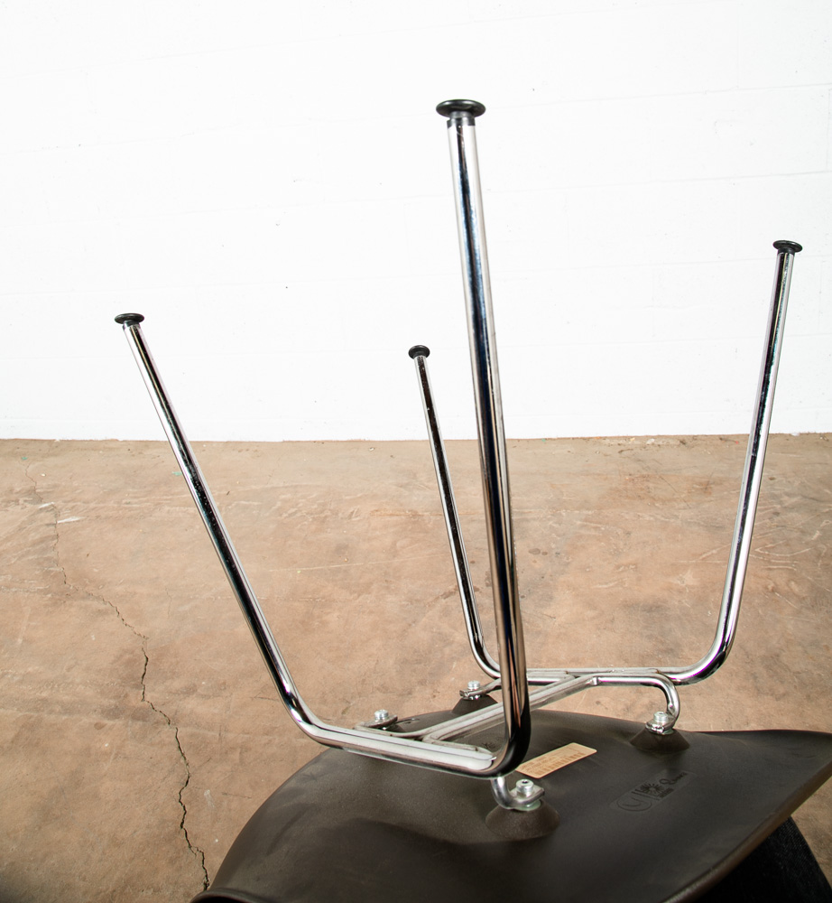 Mid Century Modern Side Chair Shell Brown Java Herman Miller Eames Chrome NM - Image 7