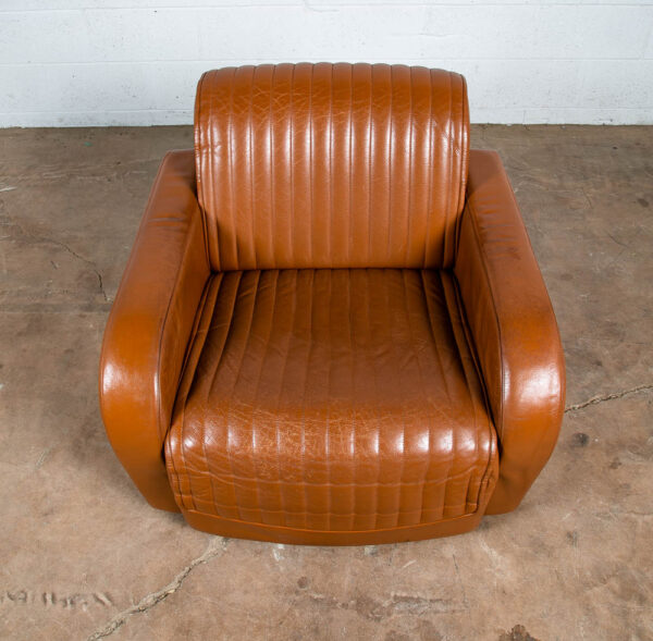 Mid Century Modern Lounge Chairs Nienkamper Germany Leather Cognac Tan De Sede - Image 5