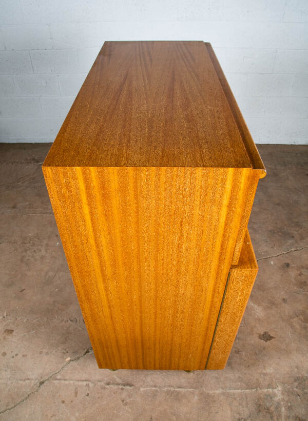 Mid Century Modern Highboy Dresser Gentlemans Chest Brown Saltman Mahogany Keal - Image 3