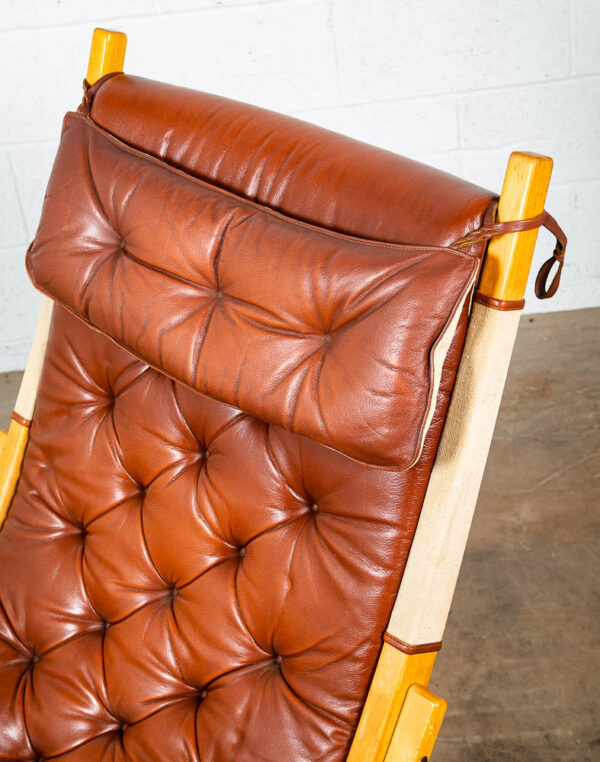 Mid Century Danish Modern Lounge Chair Nielaus & Jeki Møbler Ox Blood red Arm - Image 10