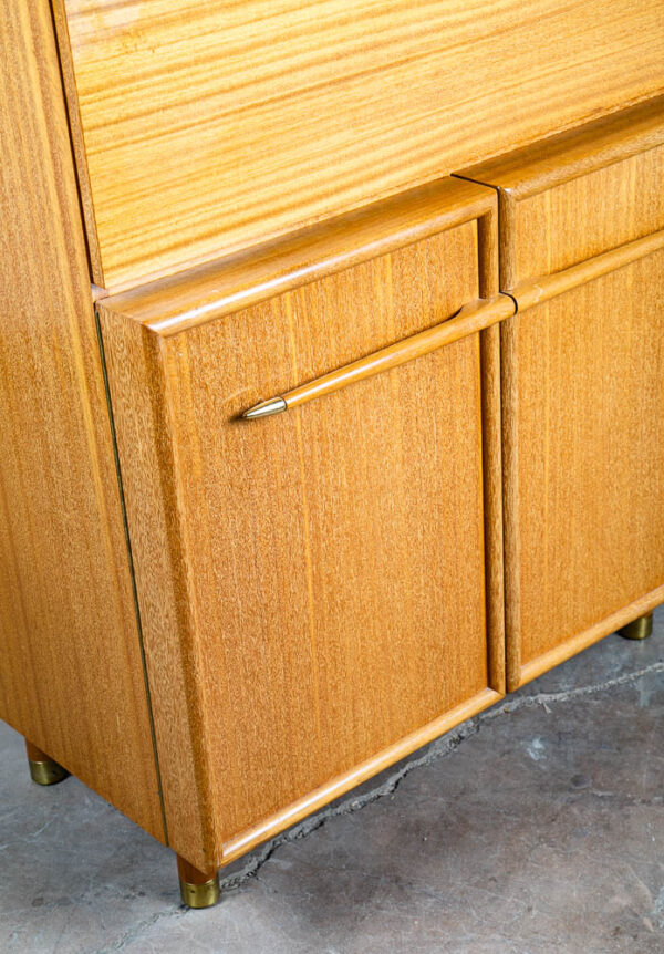 Mid Century Modern Highboy Dresser Gentlemans Chest Brown Saltman Mahogany Keal - Image 8