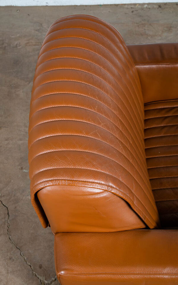 Mid Century Modern Lounge Chairs Nienkamper Germany Leather Cognac Tan De Sede - Image 11