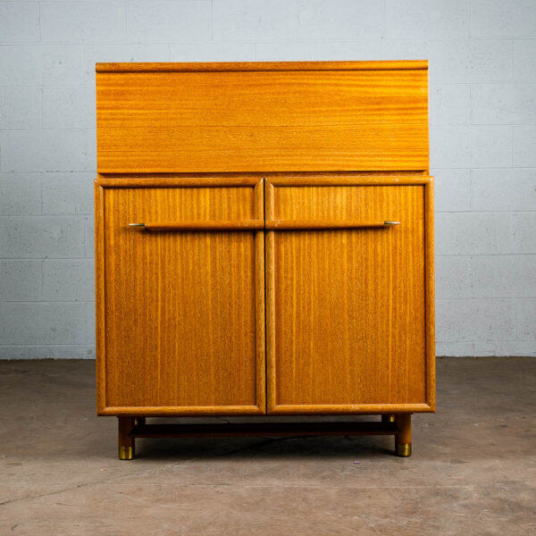 Mid Century Modern Highboy Dresser Gentlemans Chest Brown Saltman Mahogany Keal - Image 2