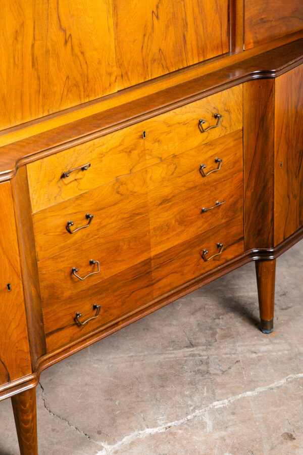 Mid Century Danish Modern Credenza Teak Sideboard Locking Drawers Cabinet - Image 12