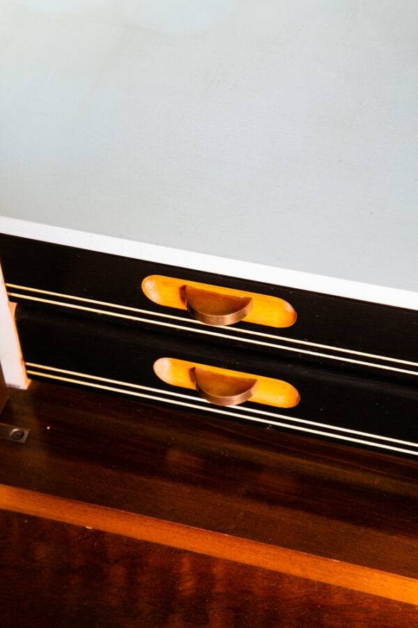 Mid Century Danish Modern Credenza Teak Sideboard Locking Drawers Cabinet - Image 10