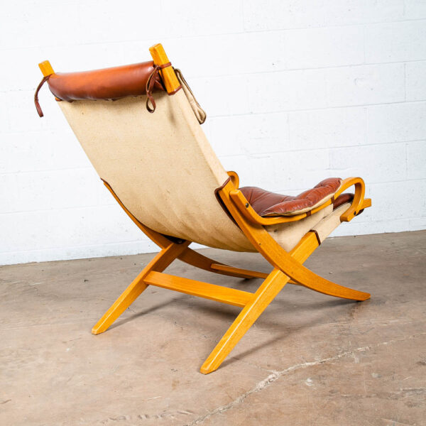 Mid Century Danish Modern Lounge Chair Nielaus & Jeki Møbler Ox Blood red Arm - Image 4