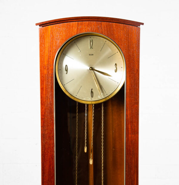 Mid Century Danish Modern Grandfather Clock Teak Brixon Swiss Switzerland Glass - Image 9