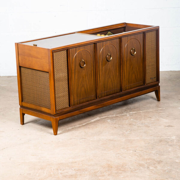 Mid Century Modern Stereo Console Record Player Magnavox Radio Serviced Vintage
