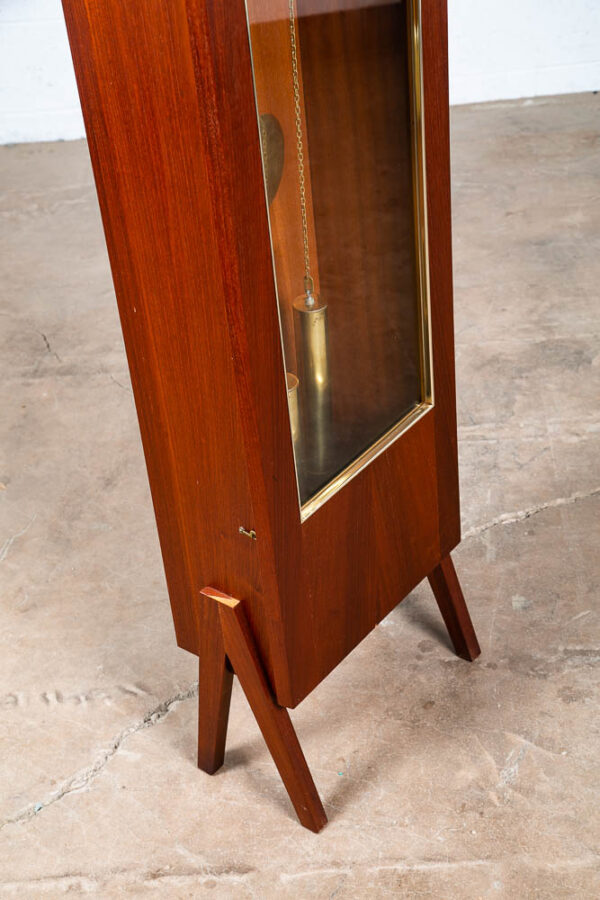 Mid Century Danish Modern Grandfather Clock Teak Brixon Swiss Switzerland Glass - Image 7