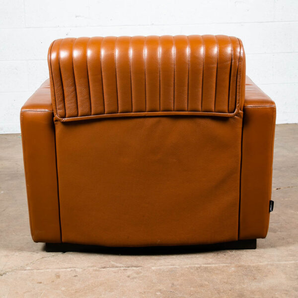 Mid Century Modern Lounge Chairs Nienkamper Germany Leather Cognac Tan De Sede - Image 7