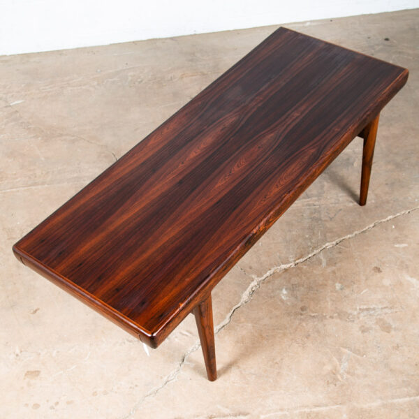 Mid Century Danish Modern Coffee Table Brazilian Rosewood Drawer Johannes Andersen Mcm CFC