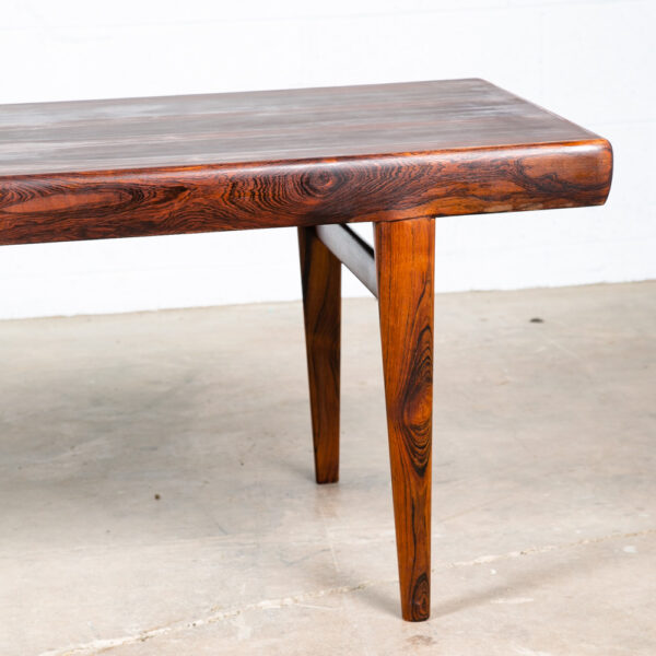 Mid Century Danish Modern Coffee Table Brazilian Rosewood Drawer Johannes Andersen Mcm CFC - Image 4