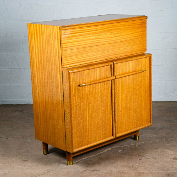 Mid Century Modern Highboy Dresser Gentlemans Chest Brown Saltman Mahogany Keal - Image 5
