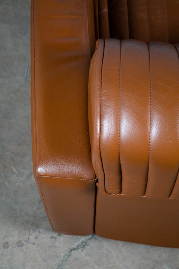 Mid Century Modern Lounge Chairs Nienkamper Germany Leather Cognac Tan De Sede - Image 12