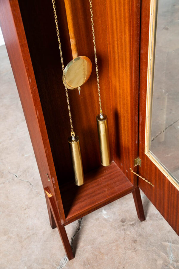 Mid Century Danish Modern Grandfather Clock Teak Brixon Swiss Switzerland Glass - Image 11