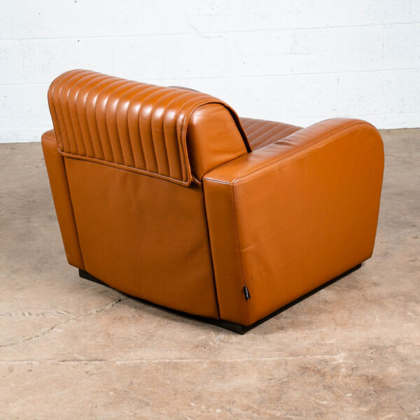Mid Century Modern Lounge Chairs Nienkamper Germany Leather Cognac Tan De Sede - Image 4
