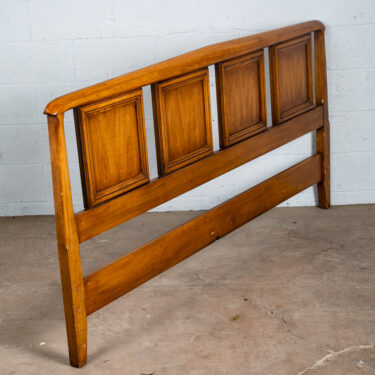 Mid Century Modern Headboard King Bed Frame Walnut White Furniture Vintage