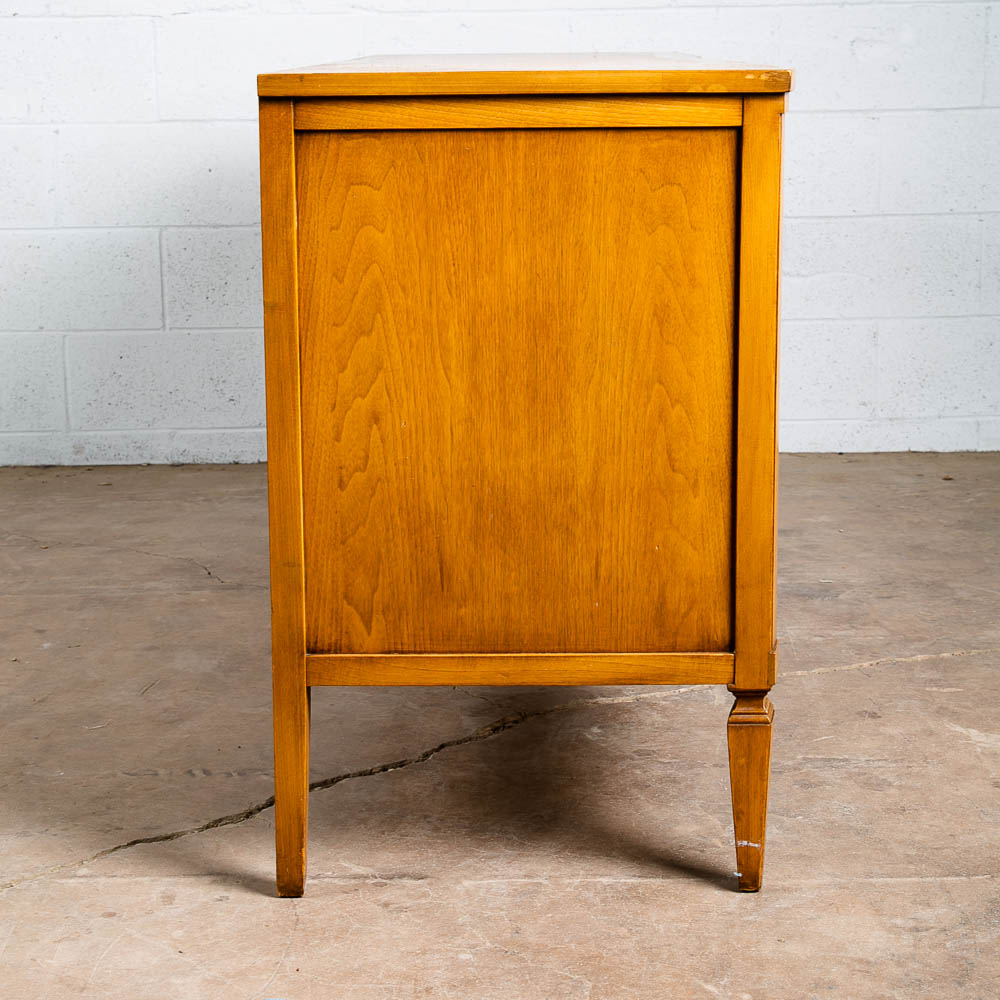 Mid Century Modern Dresser Credenza 9 Drawer Malcolm Vintage Walnut Sideboard VG - Image 4