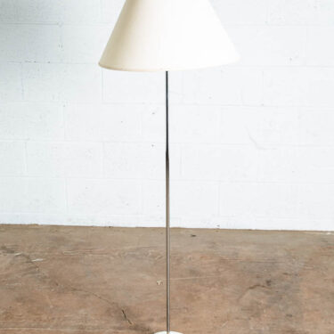 Mid Century Modern Floor Lamp Chrome 1 Light Lightolier Mcm Round Minimalist NM