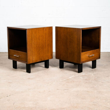 Mid Century Modern Nightstands End Tables Pair George Nelson Herman Miller 1952