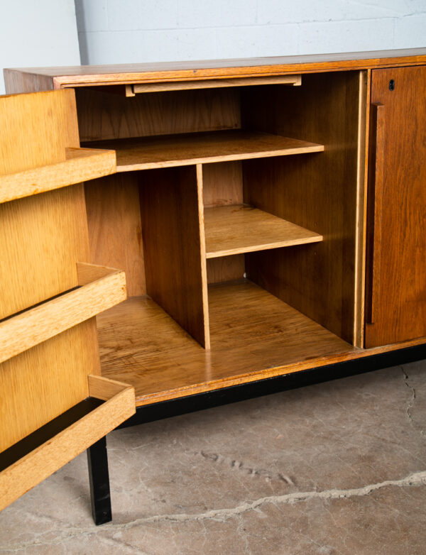 Mid Century Modern Compact Credenza Cabinet Refrigerator Storage Silkeborg Lock - Image 6