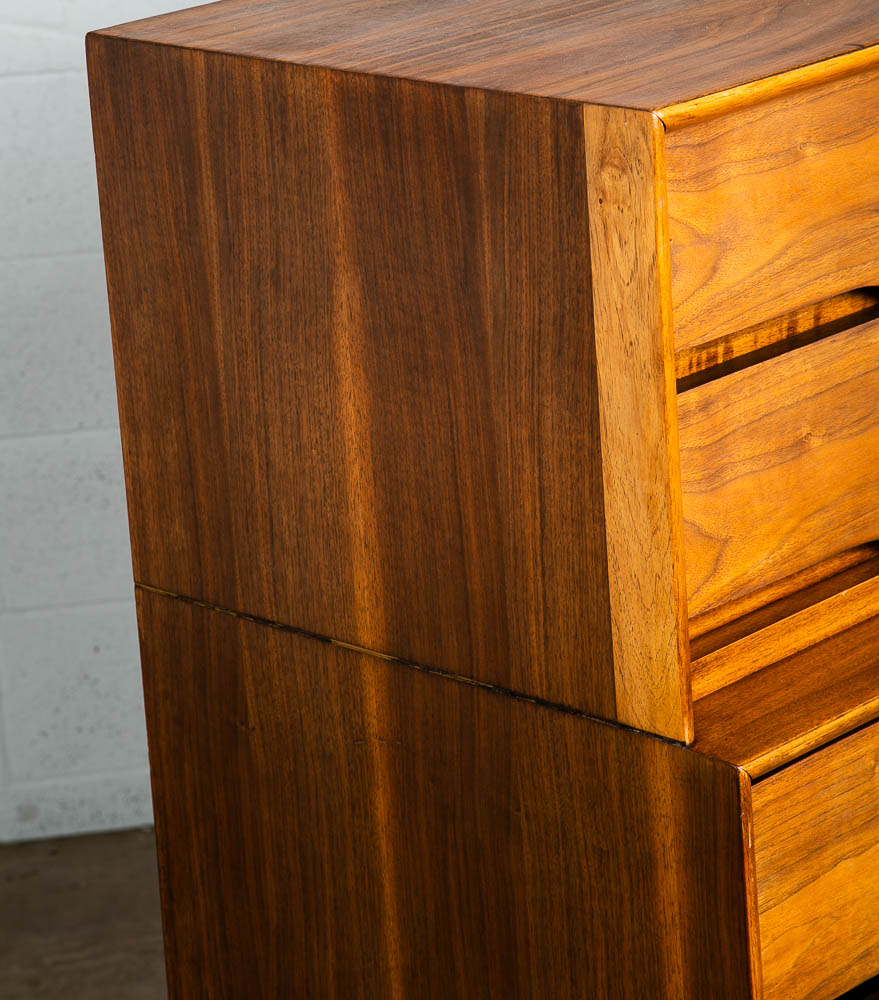 Mid Century Modern Dresser Highboy Kent Coffey Drexel 5 Drawer Walnut Vintage - Image 9