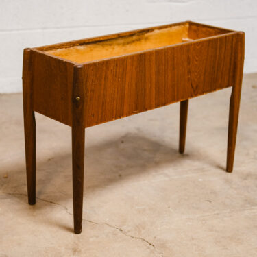 Mid Century Danish Modern Planter Teak Denmark Rectangular Outdoor / Indoor Mcm
