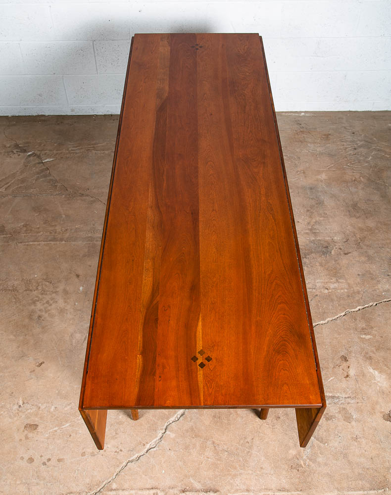 Mid Century Modern Dining Table Kipp Stewart Winchendon Solid Cherry Drop Leaf - Image 3