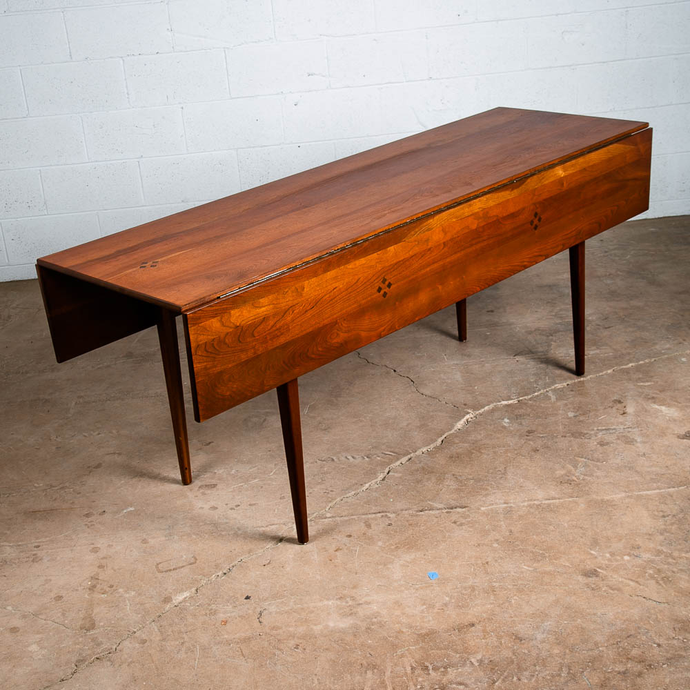 Mid Century Modern Dining Table Kipp Stewart Winchendon Solid Cherry Drop Leaf