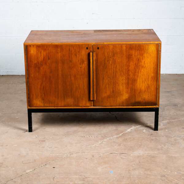 Mid Century Modern Compact Credenza Cabinet Refrigerator Storage Silkeborg Lock - Image 2