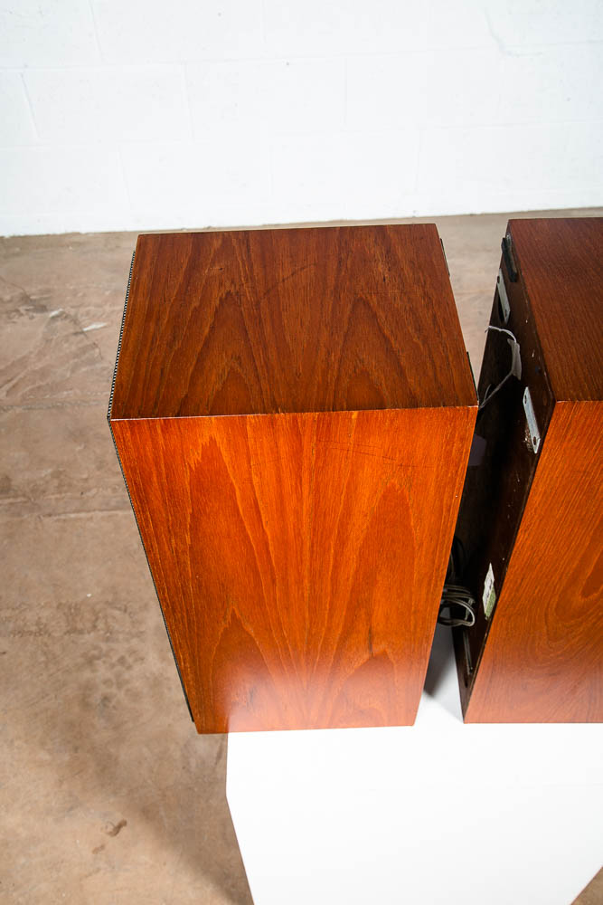 Mid Century Modern Speakers Set B&O Bang Olufsen Beovox 1200 Teak Mcm Restored - Image 10