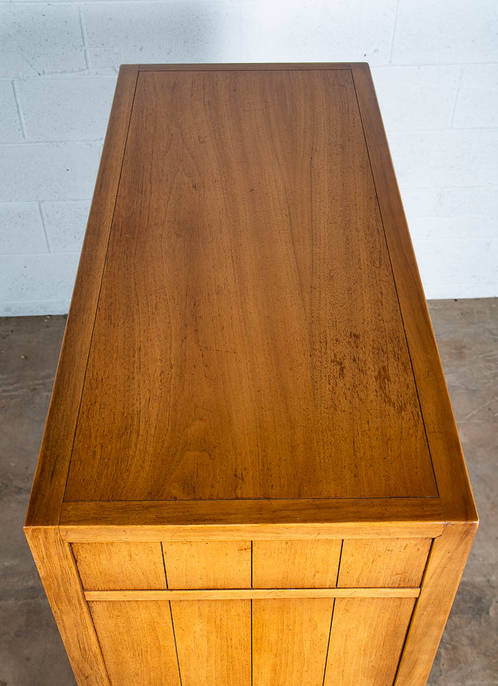 Mid Century Modern Dresser Highboy Drexel Bleached Walnut Burl Vintage 5 Drawer - Image 4