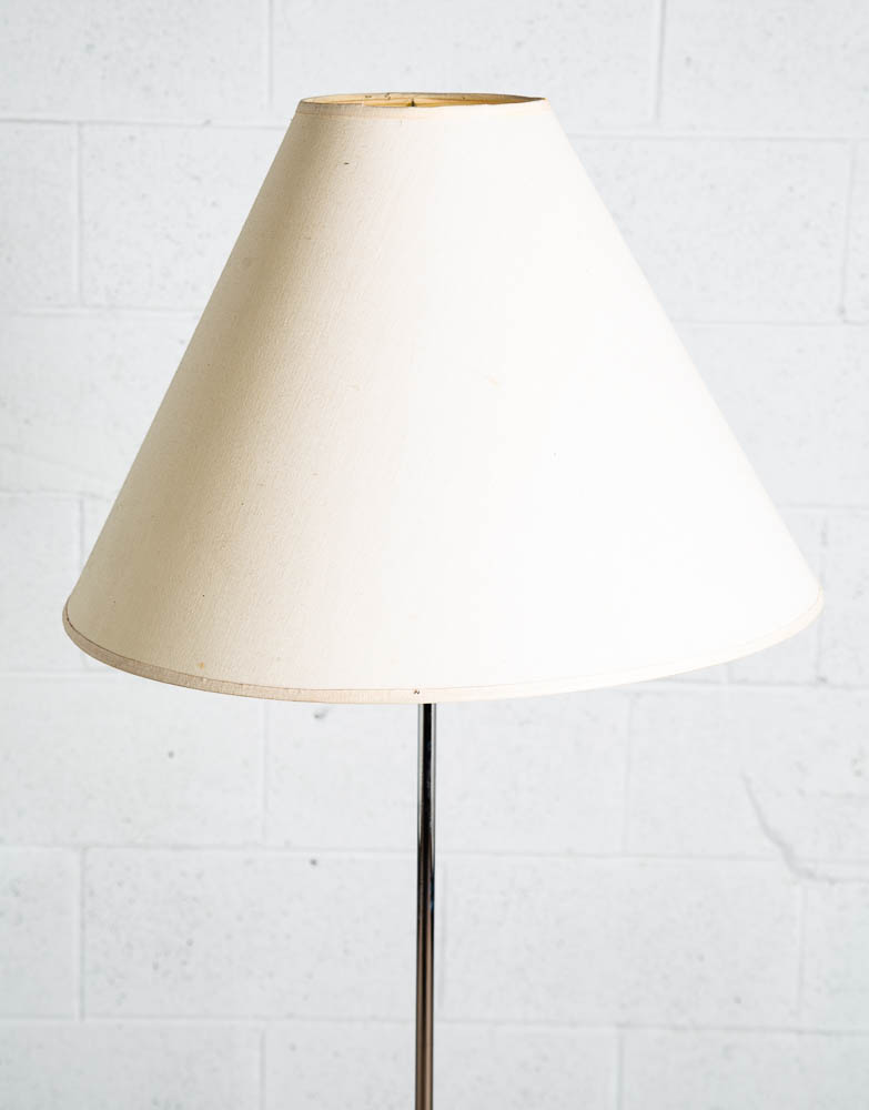 Mid Century Modern Floor Lamp Chrome 1 Light Lightolier Mcm Round Minimalist NM - Image 5