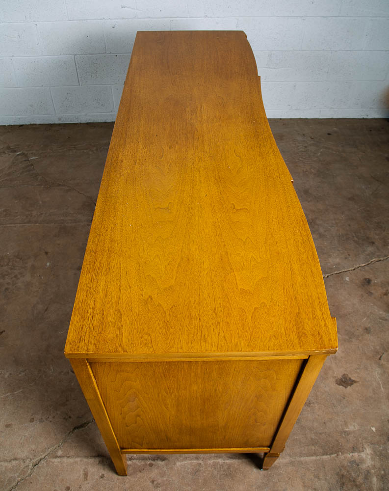 Mid Century Modern Dresser Credenza 9 Drawer Malcolm Vintage Walnut Sideboard VG - Image 5