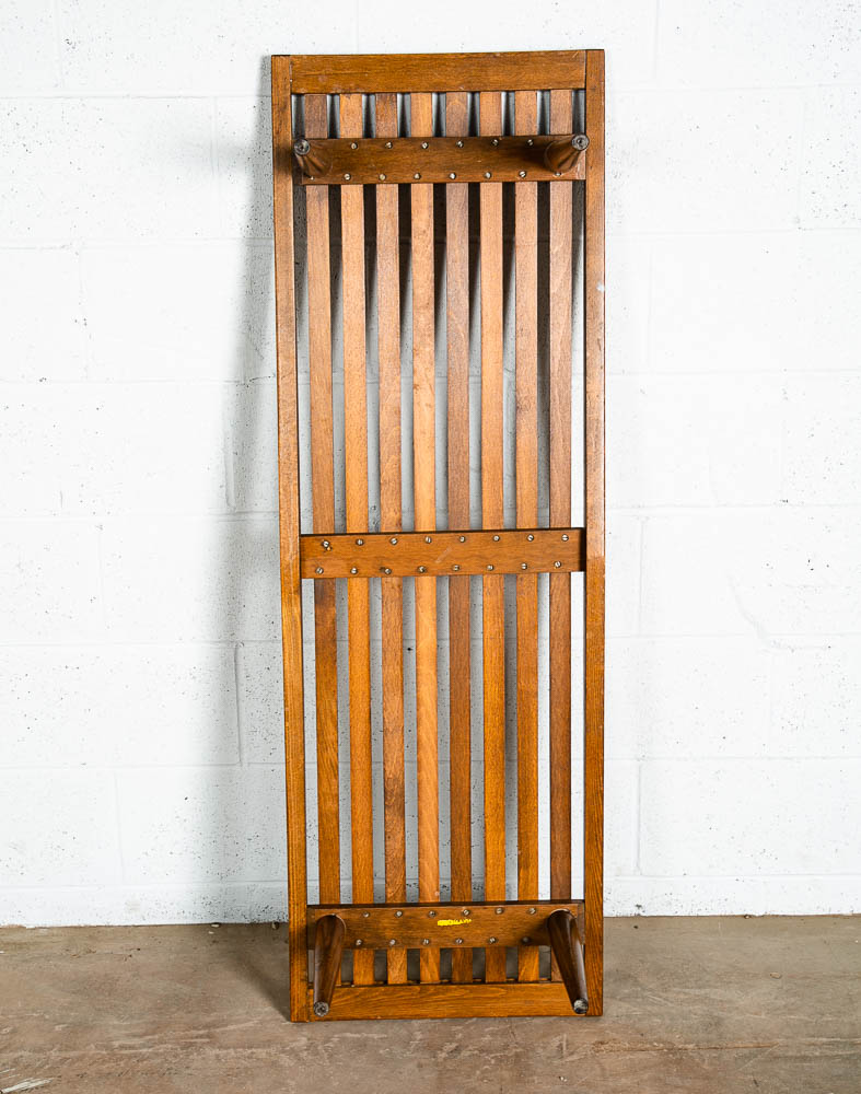 Mid Century Modern Slat Bench Coffee Table Pearsall Baughman Vintage Light Wood - Image 5