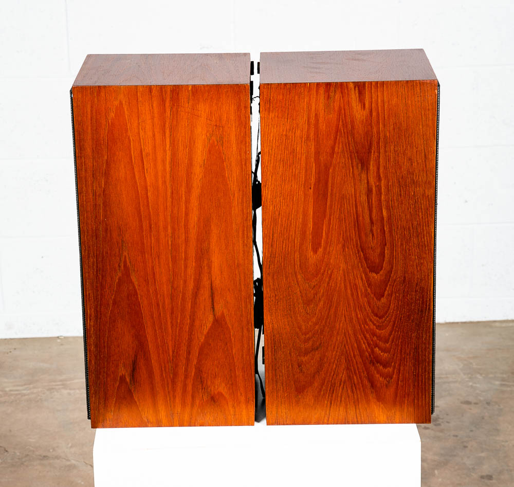 Mid Century Modern Speakers Set B&O Bang Olufsen Beovox 1200 Teak Mcm Restored - Image 3