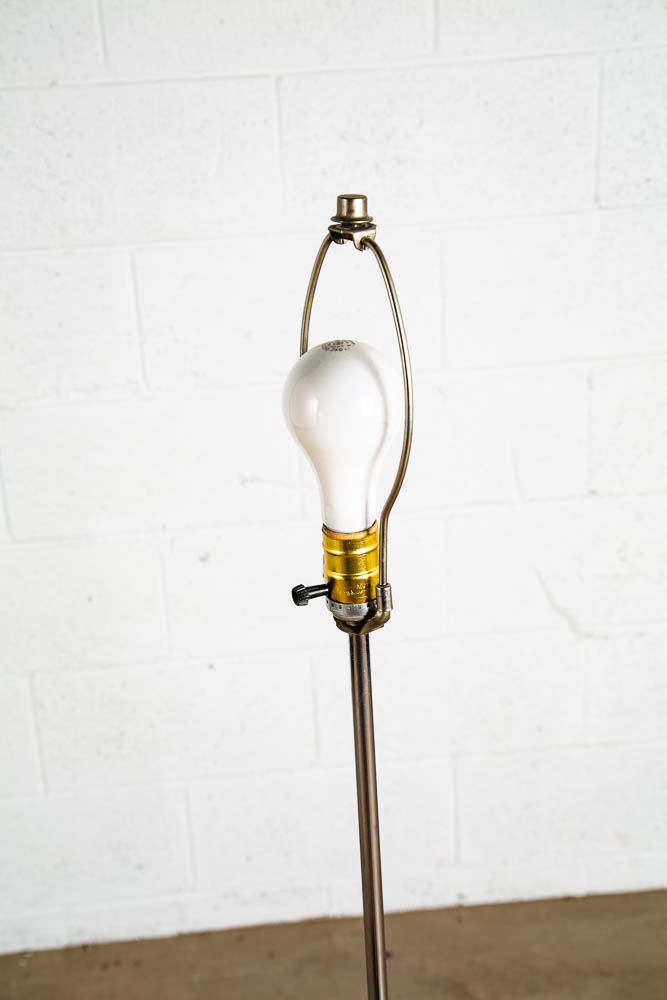 Mid Century Modern Floor Lamp Chrome 1 Light Lightolier Mcm Round Minimalist NM - Image 7