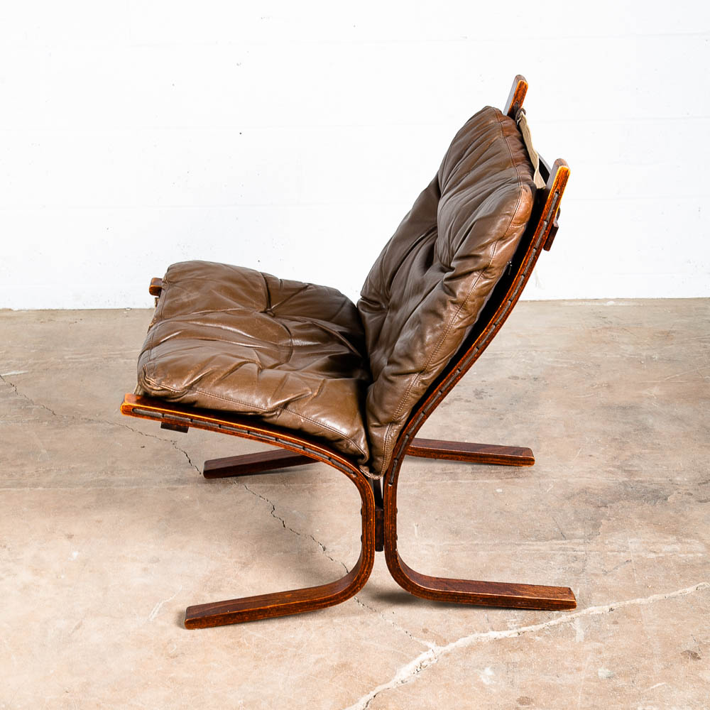 Mid Century Danish Modern Lounge Chairs Ingmar Relling Westnofa Brown Leather NM - Image 6