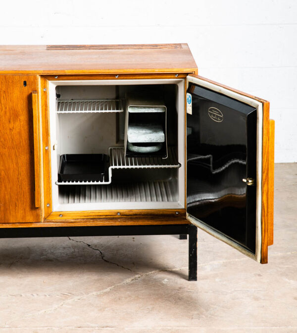 Mid Century Modern Compact Credenza Cabinet Refrigerator Storage Silkeborg Lock - Image 10
