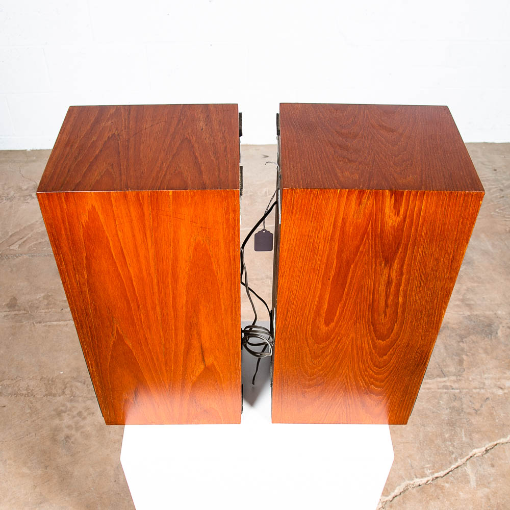 Mid Century Modern Speakers Set B&O Bang Olufsen Beovox 1200 Teak Mcm Restored - Image 9