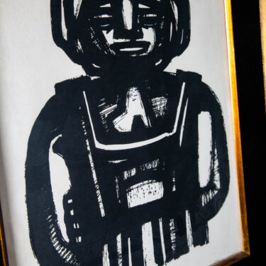 Mid Century Modern Serigraph Art Print Abstract Juan M. Sanchez Signed 1/200 VG